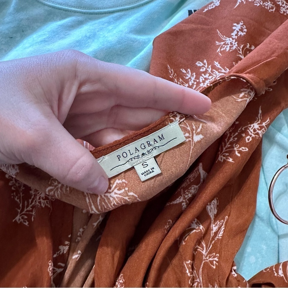 Polagram Rust Floral Jumpsuit - Picture 2 of 3